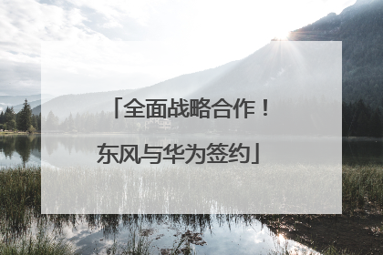 全面战略合作！东风与华为签约